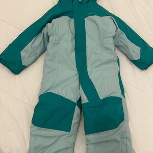 L.L. Bean Kids One Piece in Teal and Light Gray
